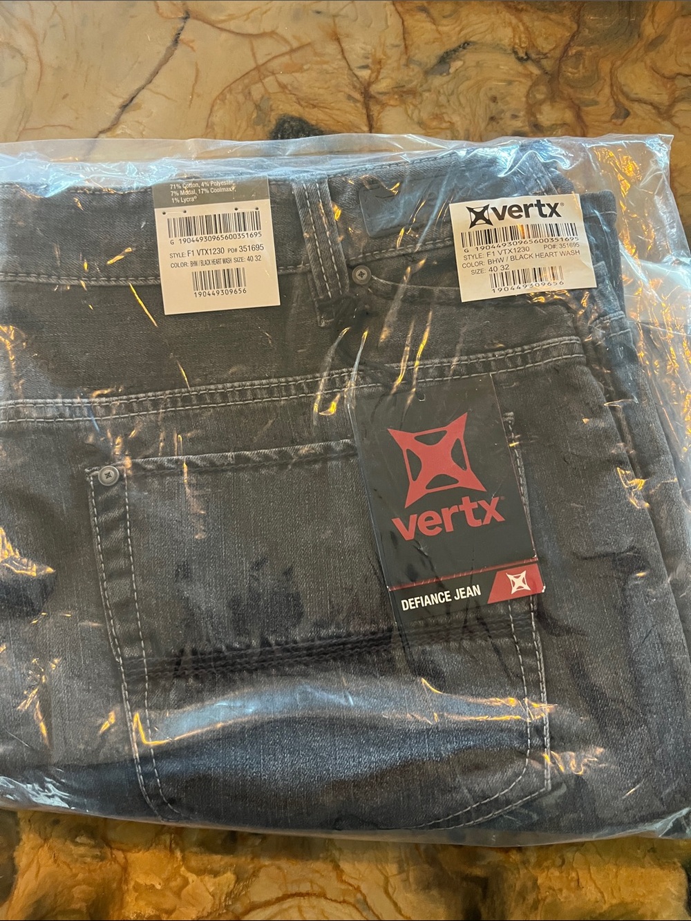 Vertx Defiance Jean — Black Denim